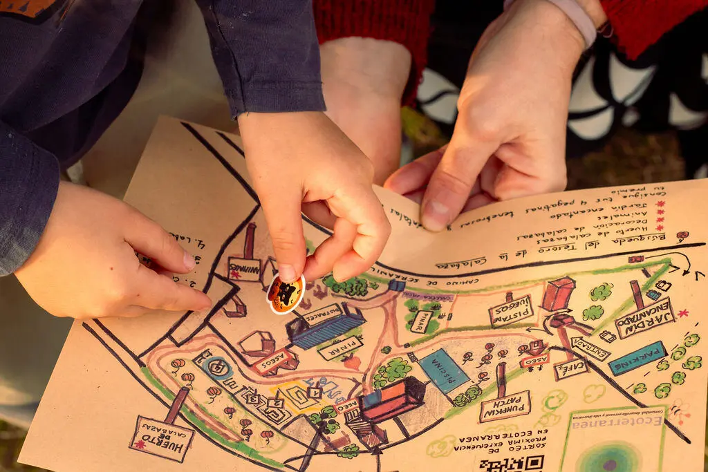 Gincana familiar con mapa del tesoro